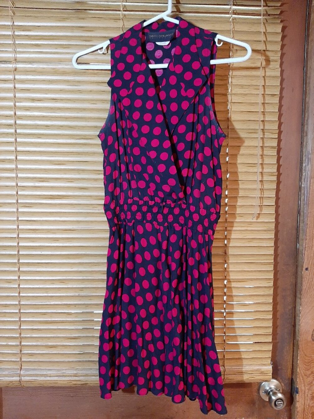 David Benjamin polka dot dress, size small